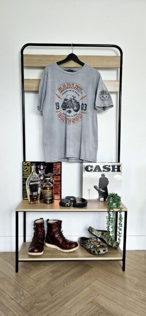 Harley Davidson Chi-Town Tinley Park IL Grey Tee