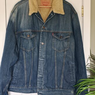 Vintage 2005 Levi's 71550 Sherpa Lined Denim Trucker Jacket - XXL